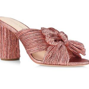 Loeffler Randall Penny Knot Mules Rose Gold , size 5